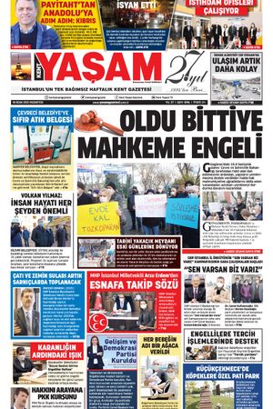 Kent Yaşam Gazetesi - 18.01.2021 Manşeti