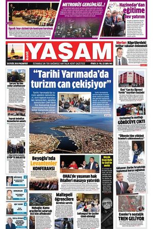 Kent Yaşam Gazetesi - 26.09.2016 Manşeti