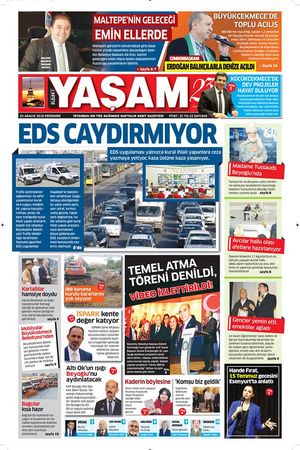 Kent Yaşam Gazetesi - 01.12.2016 Manşeti