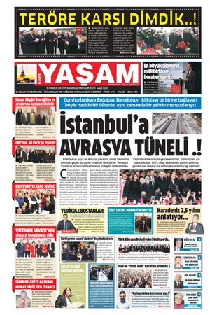 Kent Yaşam Gazetesi - 21.12.2016 Manşeti