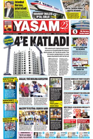 Kent Yaşam Gazetesi - 26.07.2017 Manşeti