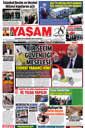 Yaşam Gazetesi - 18.10.2022 Manşeti