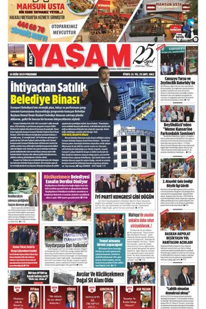 Kent Yaşam Gazetesi - 25.10.2019 Manşeti