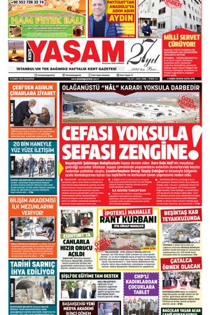 Kent Yaşam Gazetesi - 15.02.2021 Manşeti