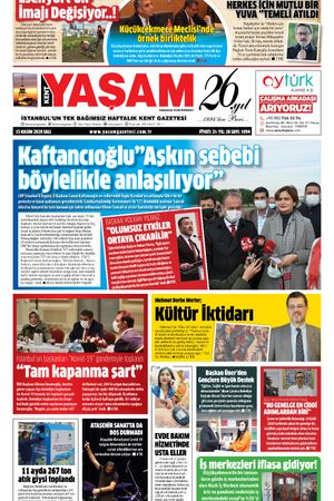 Kent Yaşam Gazetesi - 16.12.2020 Manşeti