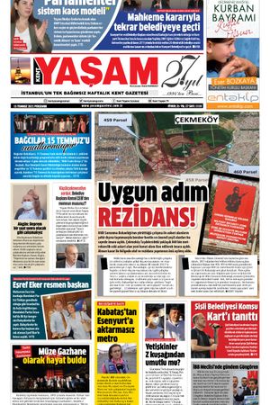 Kent Yaşam Gazetesi - 15.07.2021 Manşeti