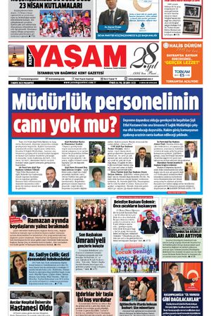 Yaşam Gazetesi - 02.05.2022 Manşeti