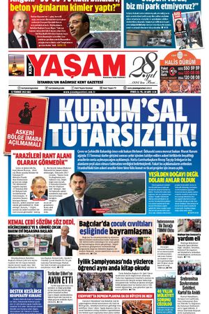 Yaşam Gazetesi - 12.07.2022 Manşeti