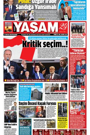 Kent Yaşam Gazetesi - 21.06.2018 Manşeti