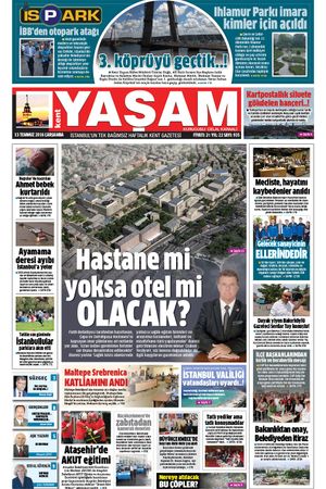 Kent Yaşam Gazetesi - 13.07.2016 Manşeti