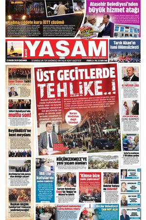 Kent Yaşam Gazetesi - 23.11.2016 Manşeti