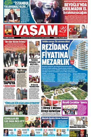 Kent Yaşam Gazetesi - 23.02.2018 Manşeti
