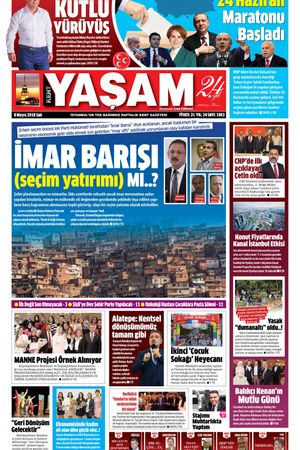 Kent Yaşam Gazetesi - 08.05.2018 Manşeti