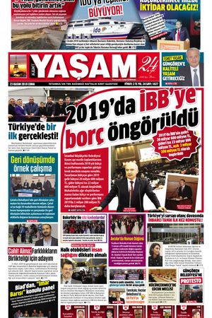 Kent Yaşam Gazetesi - 23.11.2018 Manşeti