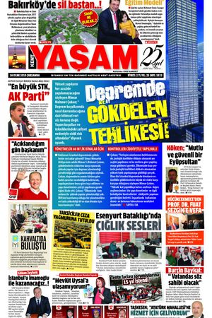 Kent Yaşam Gazetesi - 16.01.2019 Manşeti
