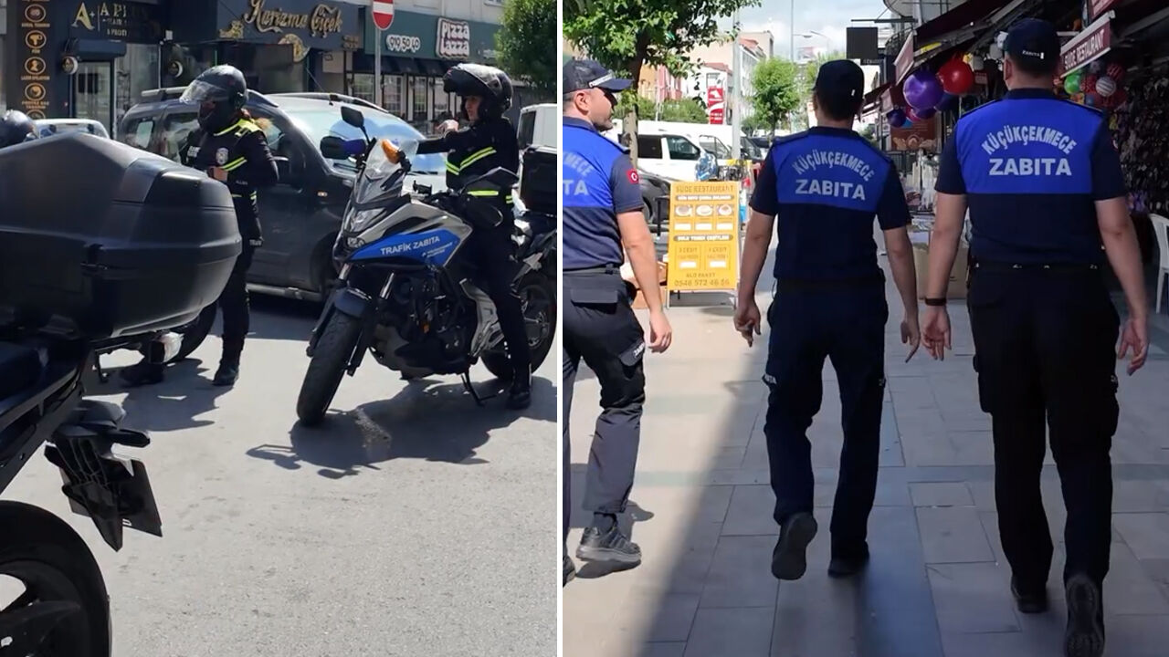 Küçükçekmece'de Zabıtadan 'Kaldırım İşgali' Mesaisi